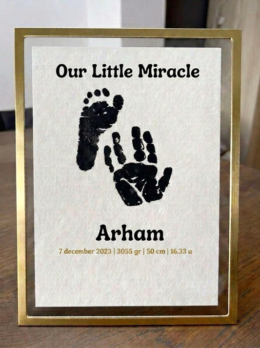 Finest Quality Hand & Footprint Frame - Personalized