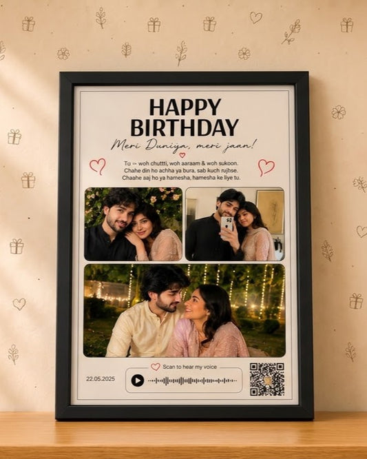 Birthday Frame That Talks Back - Personalized/Custom made