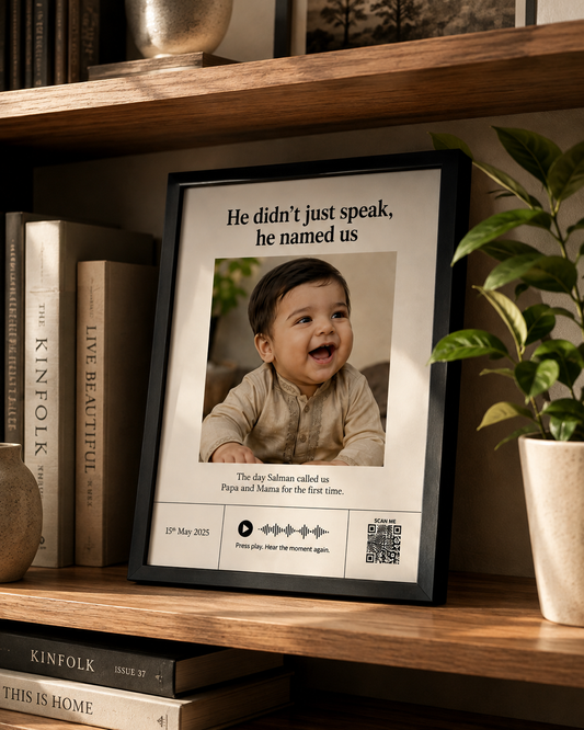 "He Named Us" Frame - Preserve First Words - Personalized Premimum Quality